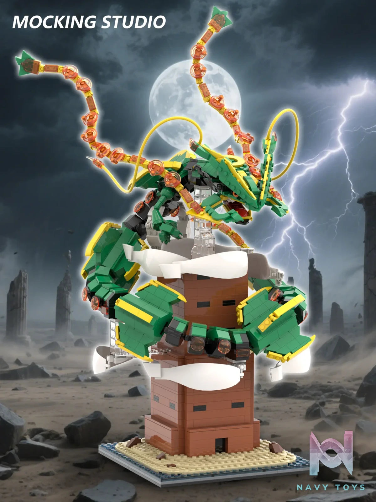 Zhu Yi Wan Jia Studio – Pokémon Mega Rayquaza Building Blocks
