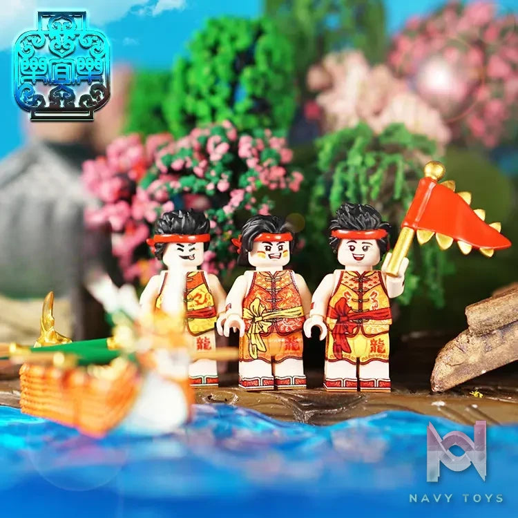 LEYILEBRICK Studio – Dragon Boat Festival Dragon Boat Racing Team Original