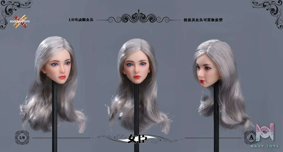 BOOK MEN TOYS – 1/6 Movable Eye Female Head Sculpt BM003 (Licensed)