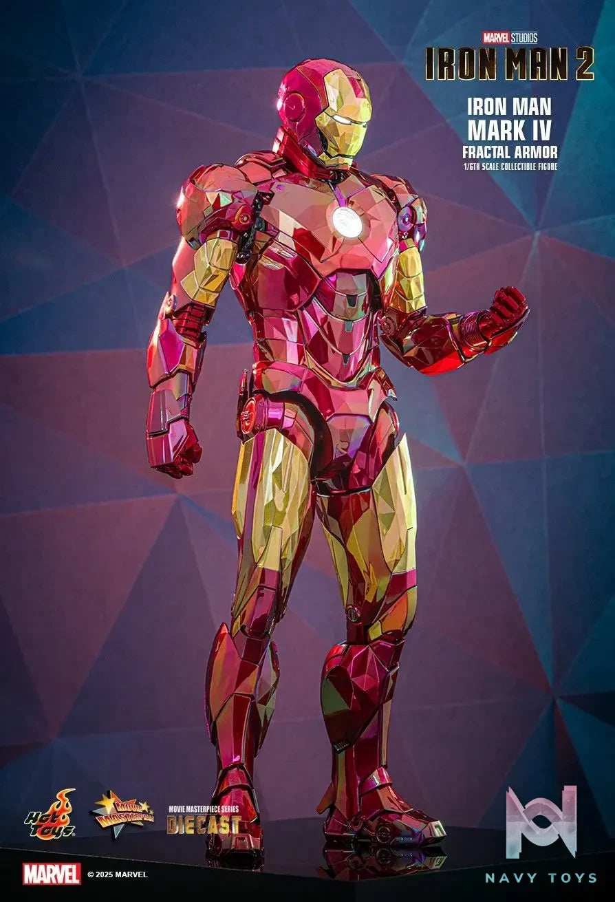 Hottoys – Marvel Iron Man 2 Iron Man Mark IV (Fractal Armor) 1/6th scale Collectible Figure MMS792D70 (Licensed)