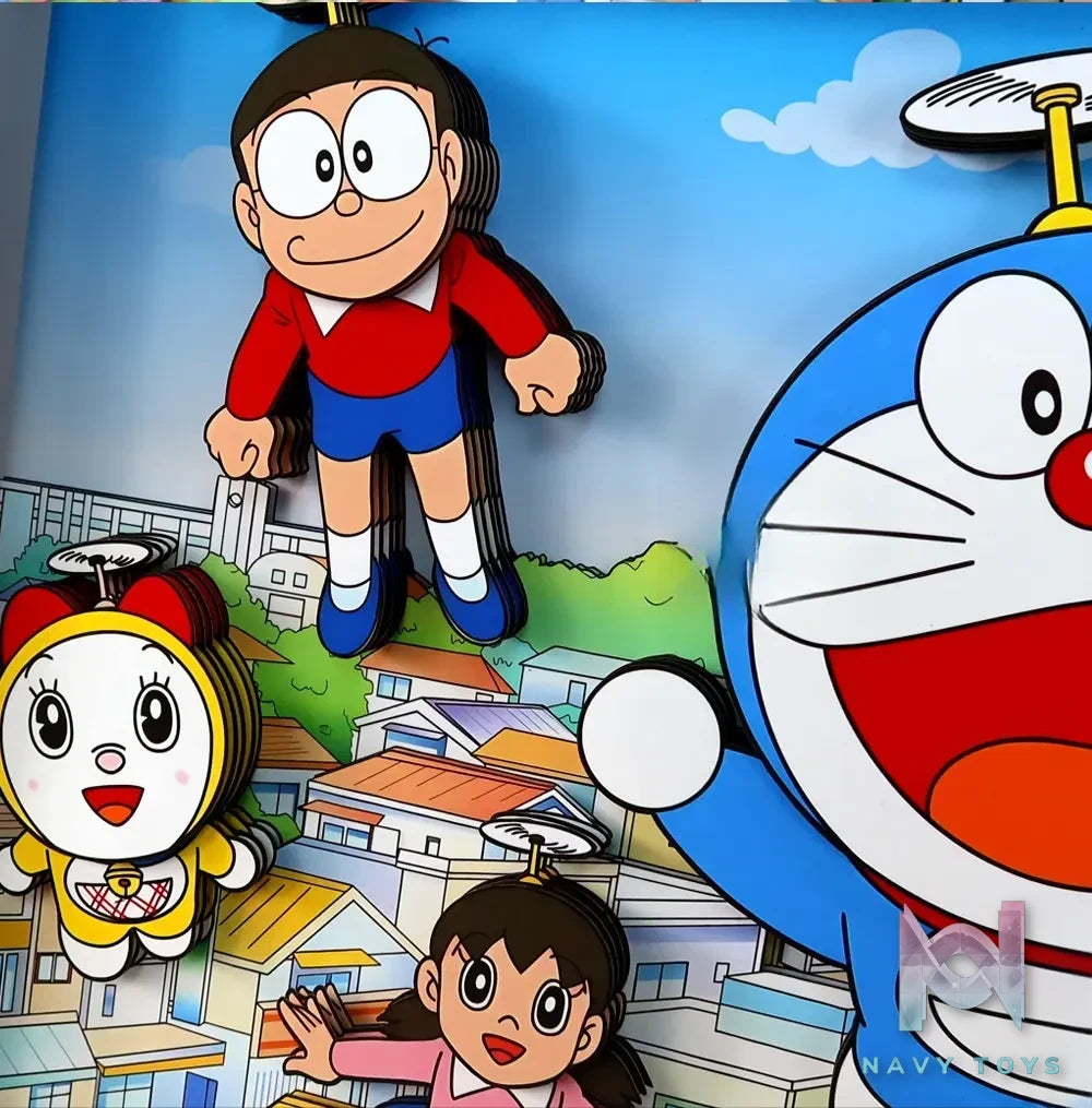 KALA HOME Studio – Doraemon Multiple Characters #03 3D Decorative Painting Doraemon