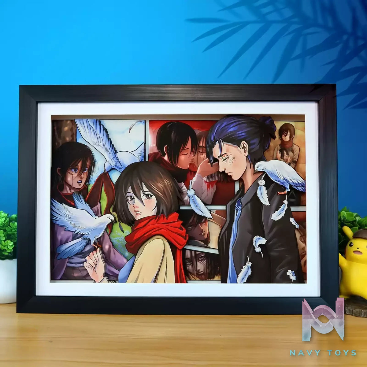 KALA HOME Studio – Eren X Mikasa 3D Decorative Painting Attack on Titan
