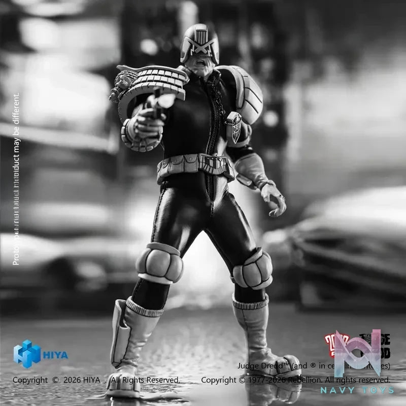 Hiya Toys – EXQUISITE SUPER Series Judge Dredd (Black X White Ver.) 1/12 Scale Action Figure ESJ0163 (Licensed)
