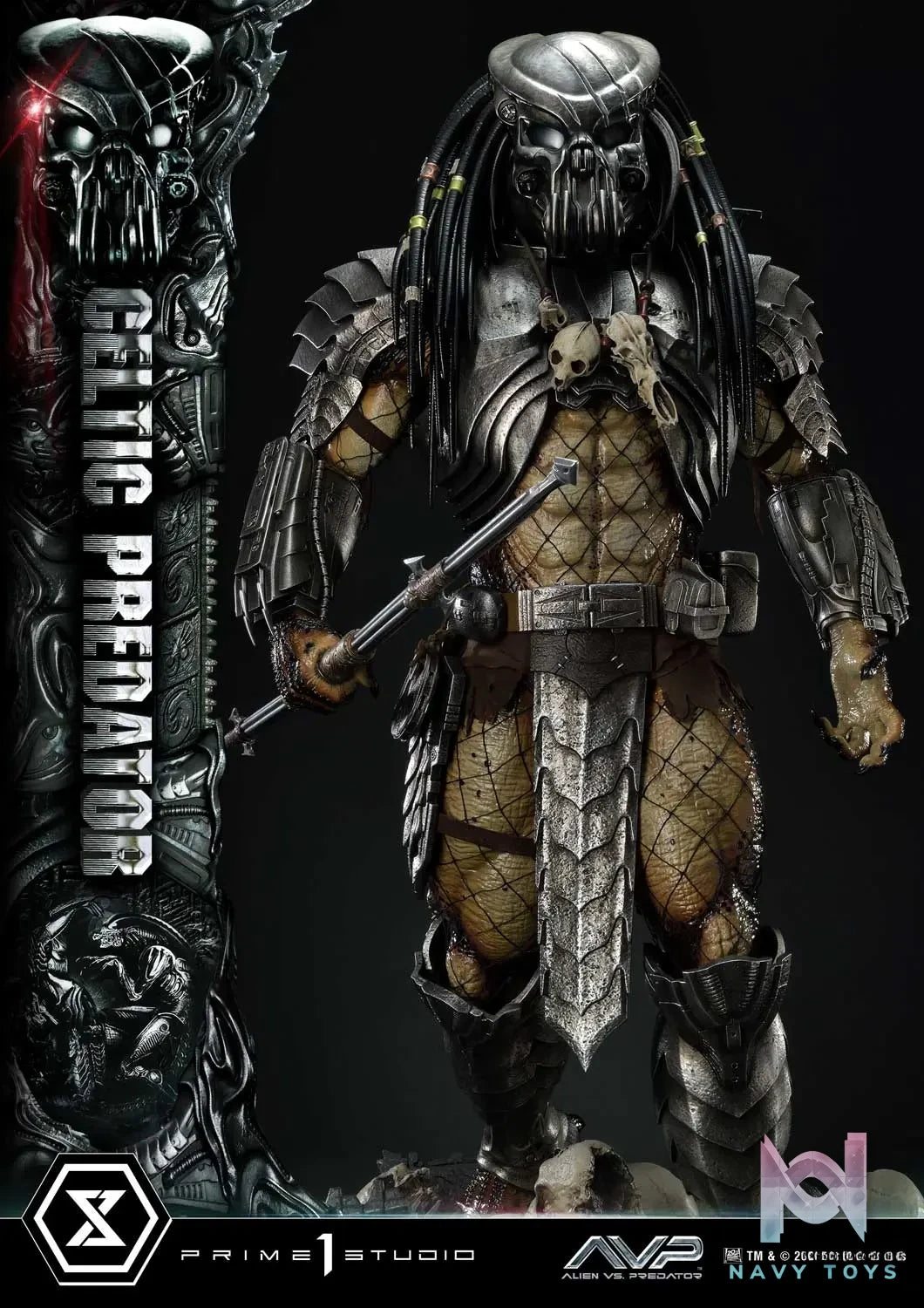 Prime 1 Studio Museum Masterline Alien vs. Predator Celtic Predator MMPR-05 MMPR-05S