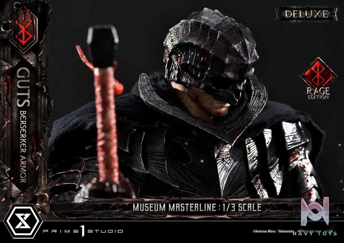 Museum Masterline Berserk Guts, Berserker Armor Rage Edition MMBR-03 MMBR-03DX MMBR-03DXS (Licensed) - Prime 1 Studio resin statue Navy Toys anime figure