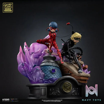 Iron Studio – Lady Bug and Cat Noir Miraculous 10th Anniversary Signed Edition – Deluxe Art Scale 1/10 Statue (Licensed)