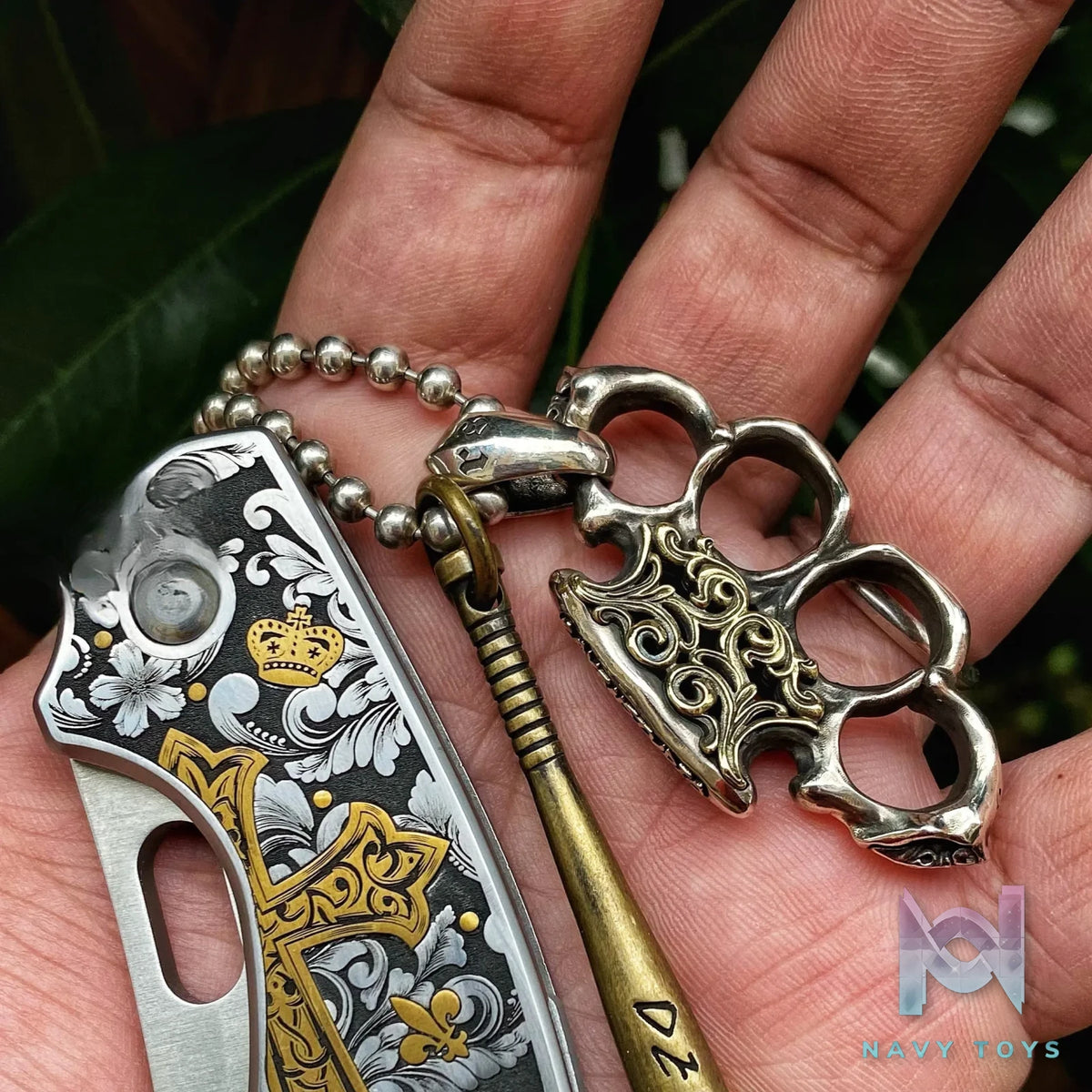 Raven Studio (silver jewelry) – Warrior EDC Knuckle Duster Pendant Original