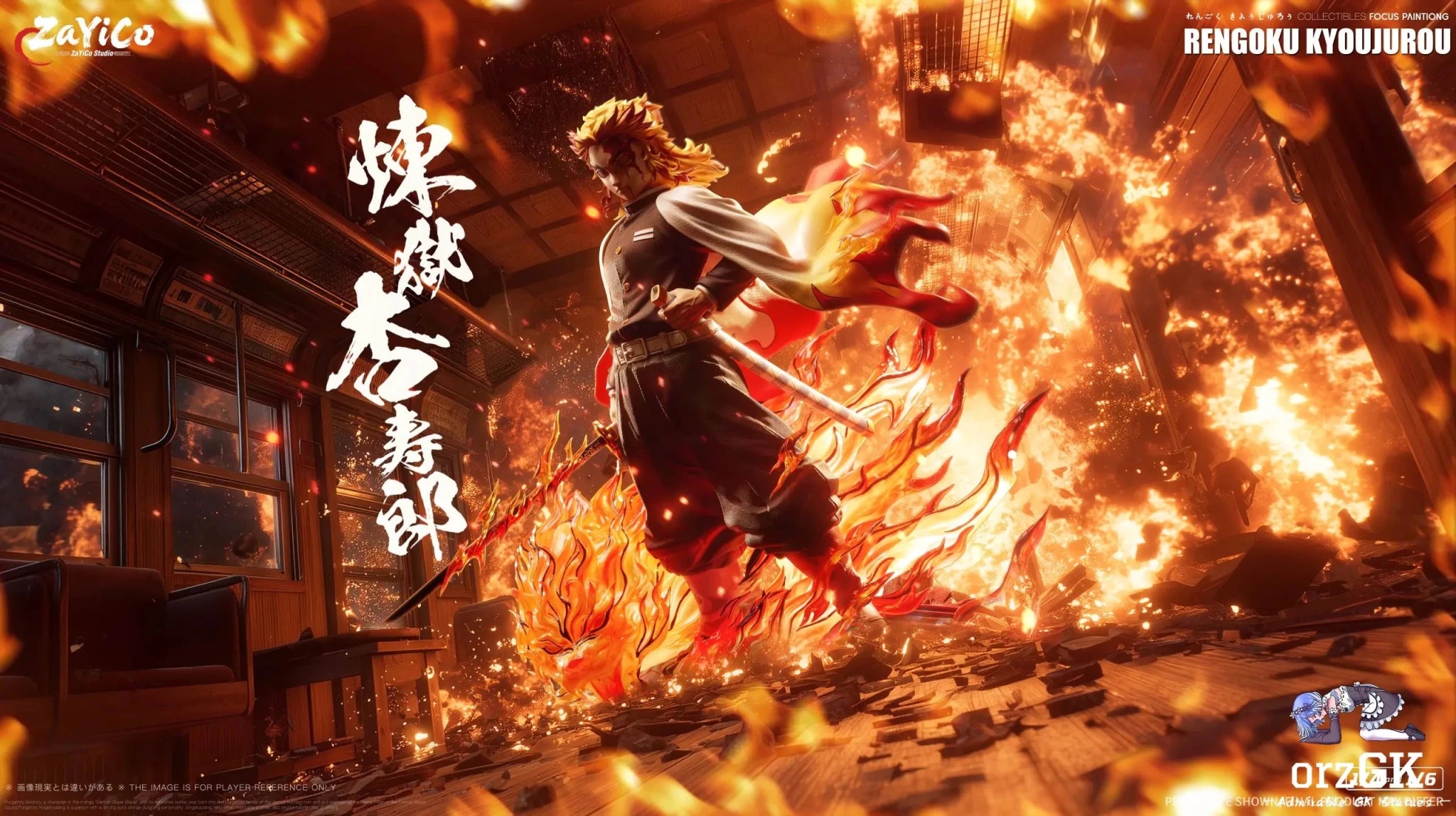 Flame Hashira Kyojuro Rengoku - Demon Slayer - Zayico Studio resin statue Navy Toys anime figure