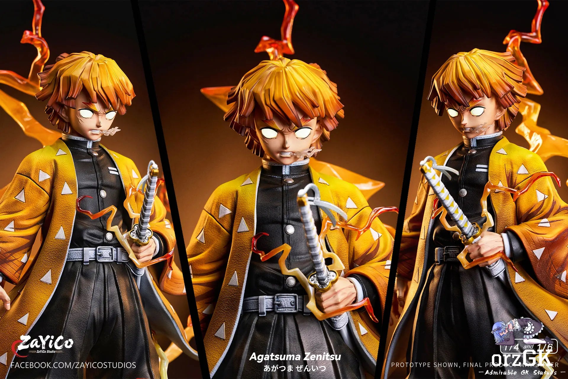 Zayico Studio - Agatsuma Zenitsu Demon Slayer resin statue Navy Toys anime figure
