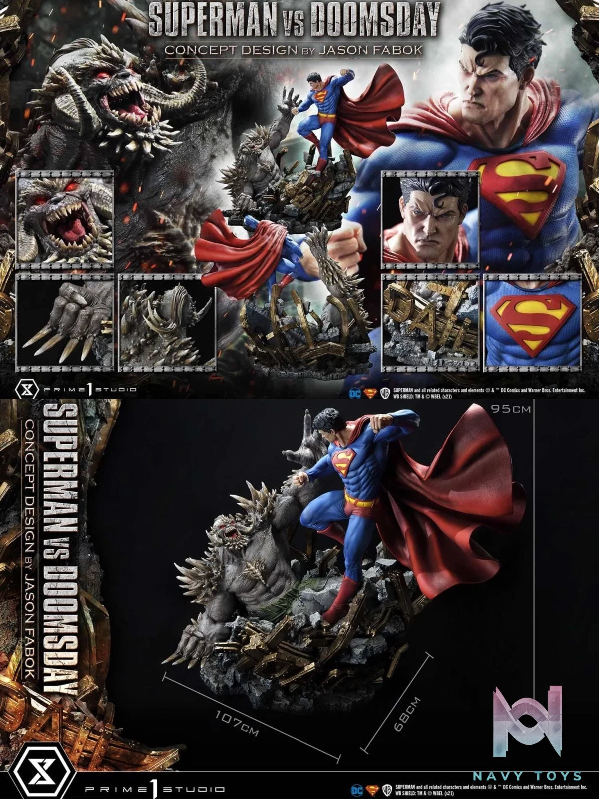 Superman VS Doomsday - Superman - Prime 1 Studio (UMMDC - 05; UMMDC - 05DXS) resin statue Prime 1 Studio anime figure