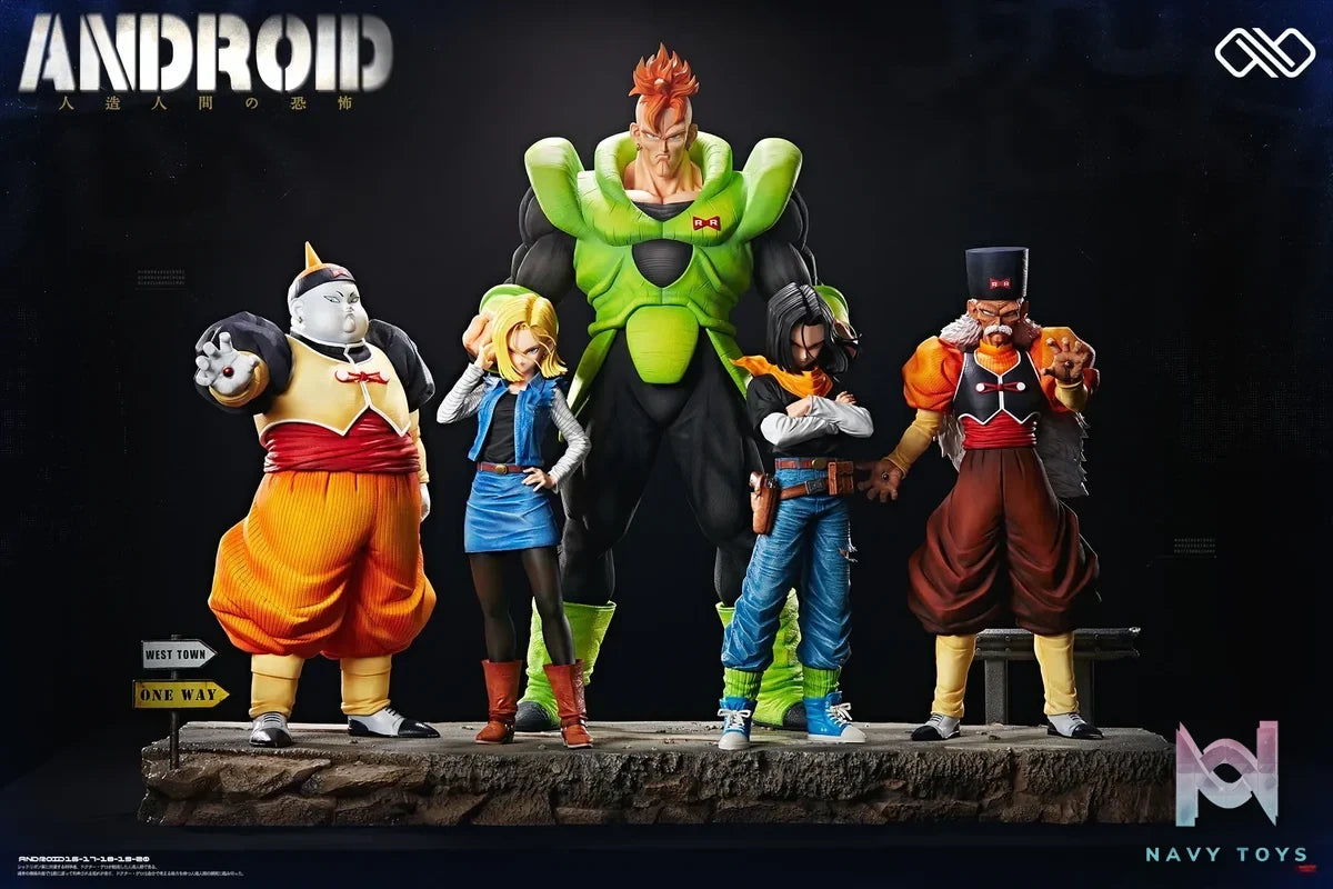 Infinite Studio - Dragon Ball Android 19 & Dr. Gero Android 20 resin statue Navy Toys anime figure