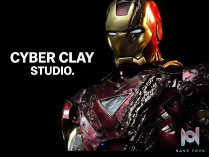 Cyber ​​Clay Studio – Tony Stark Iron Man Mark VI 1/3 Scale Full-Body Statue Marvel