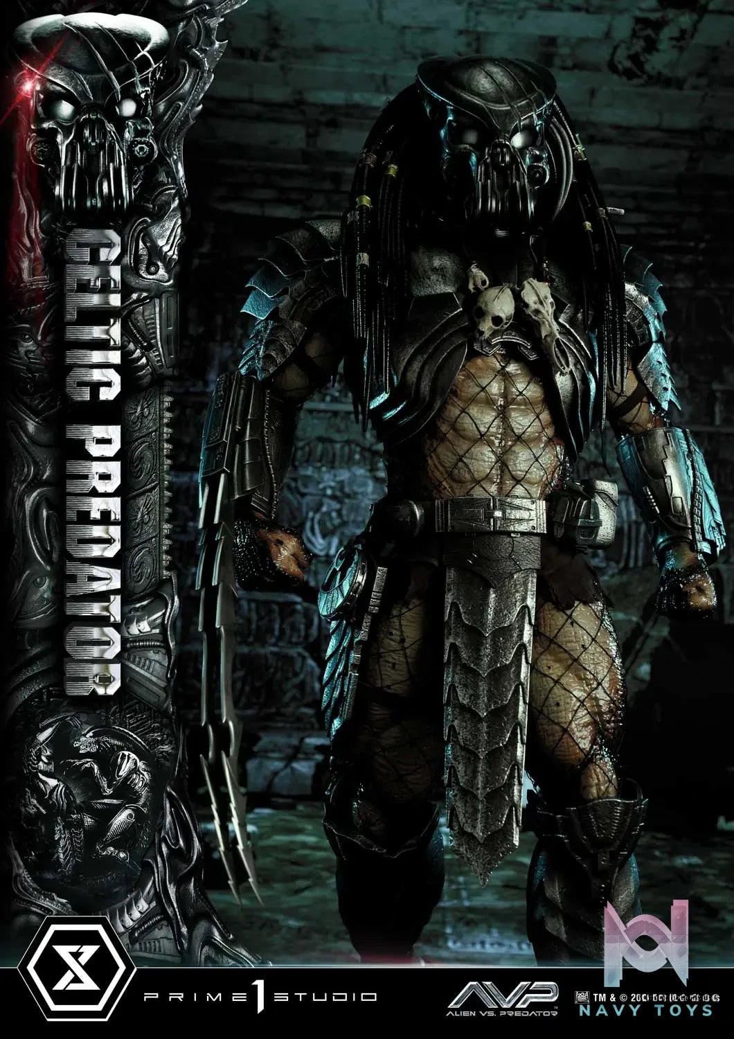 Prime 1 Studio Museum Masterline Alien vs. Predator Celtic Predator MMPR-05 MMPR-05S