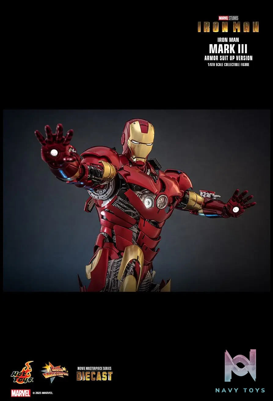 Hottoys – Iron Man Mark III (Armor Suit Up Version) 1/6th scale Collectible Figure MMS825D72 (Licensed)
