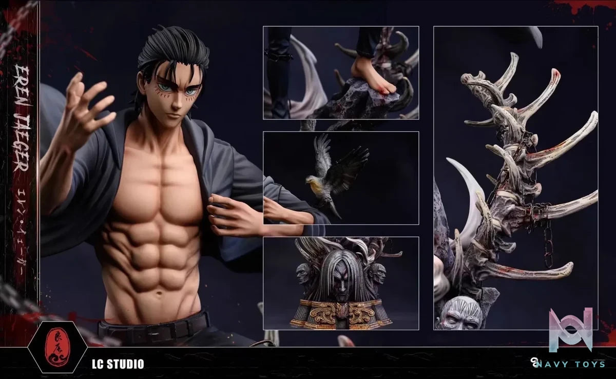 LC Studio - Attack on Titan 19 years old Eren resin statue Navy Toys anime figure