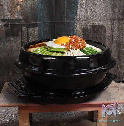 Royal Craftsman Studio – Simulation Of Large Stone Pot Bibimbap Large Scale Sculpture