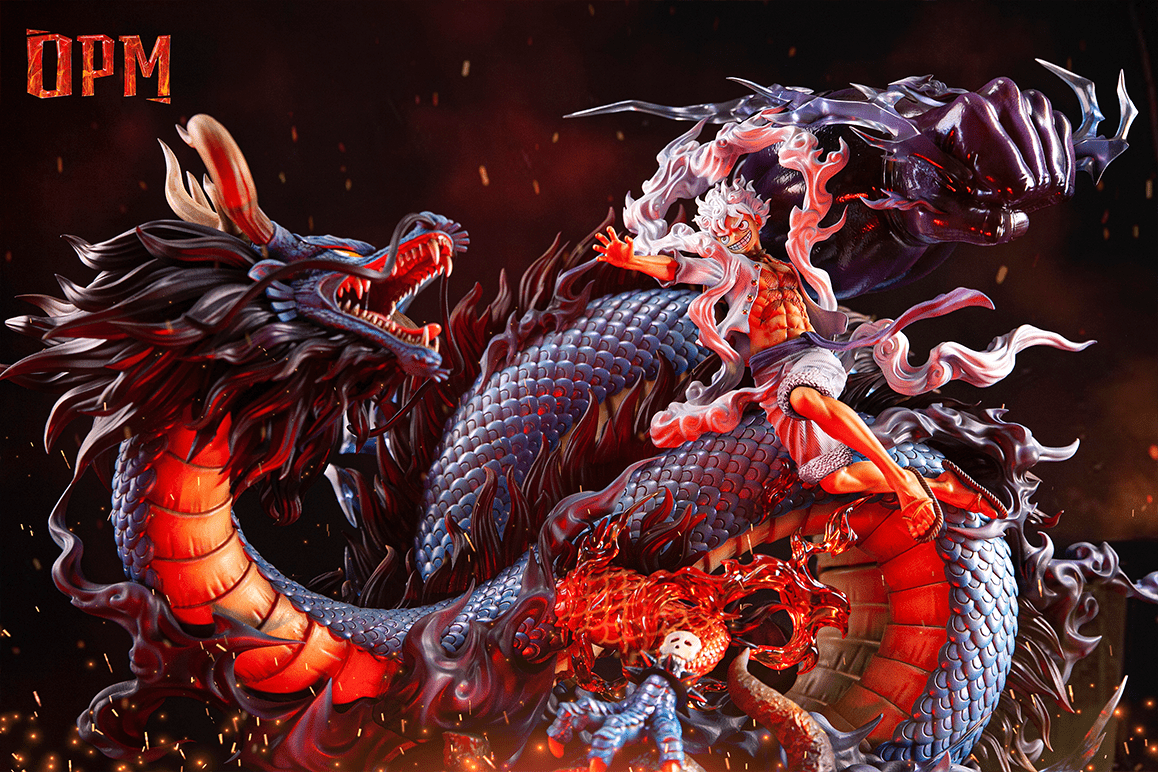 Luffy Nika vs Kaido Dragon - One Piece - OPM Studio resin statue opm studio anime figure