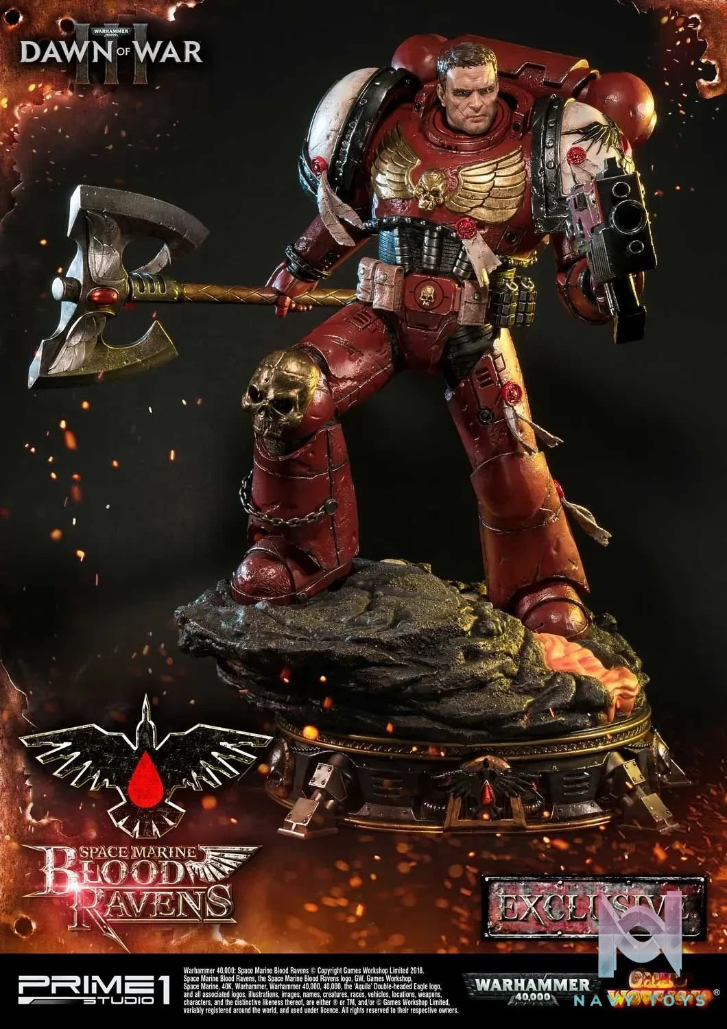 Prime 1 Studio – Premium Masterline Warhammer 40,000: Dawn of War III Space Marine Blood Ravens PMWH40K-02 PMWH40K-02DX (Licensed)
