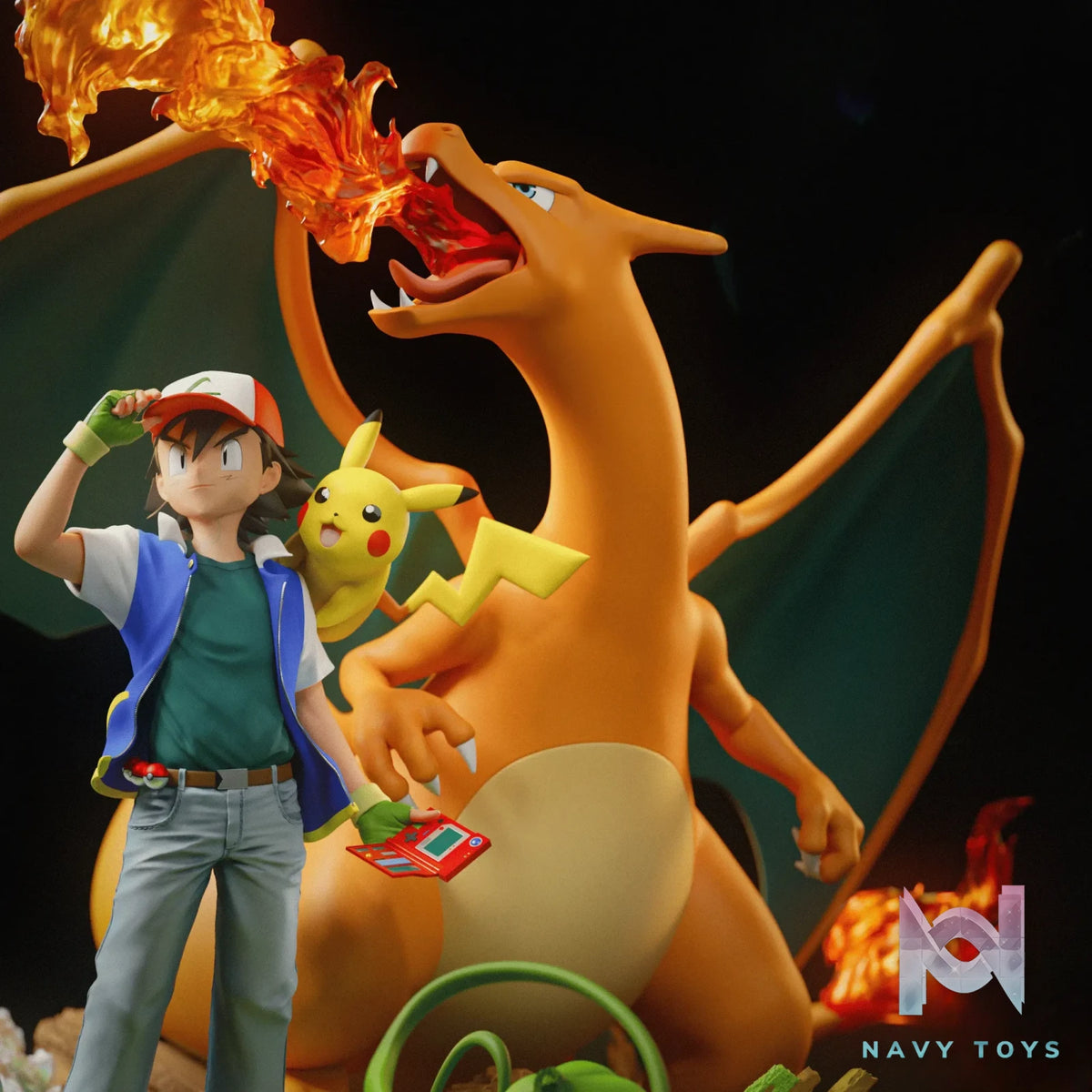 Black Swan Collectibles – Pokémon Ash Diorama & Red Diorama