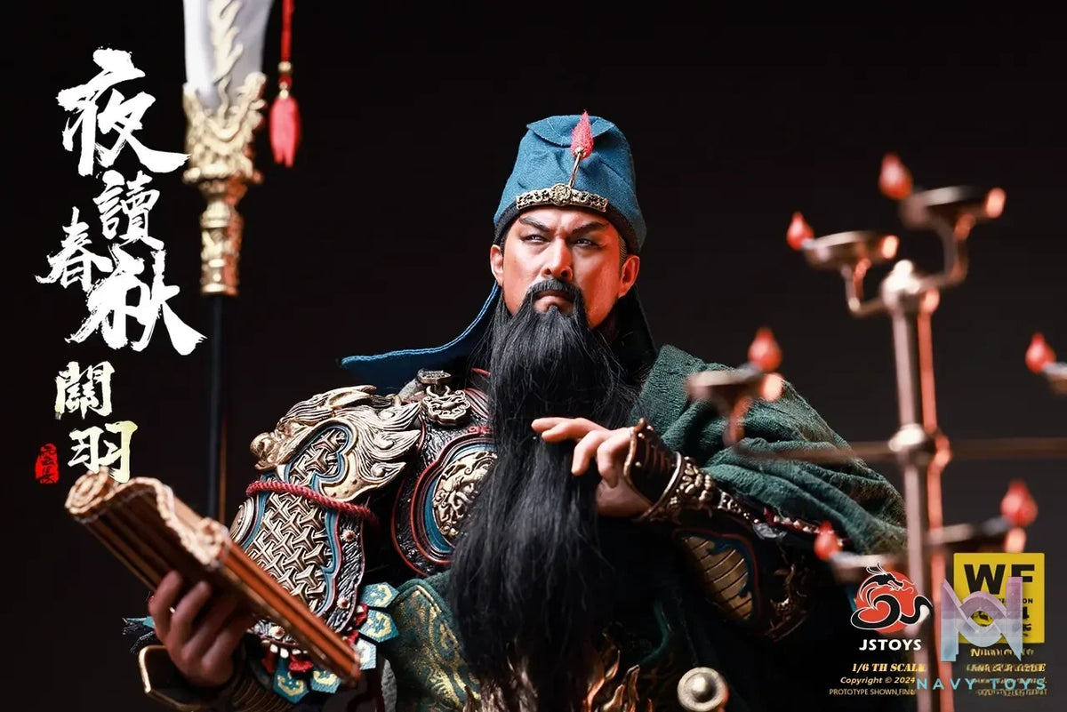JSTOYS Studio – 1/6 W001 Night-reading The Spring And Autumn Annals Guan Yu, Yuchang (WF2024 EVENT-EXCLUSIVE EDITION) W001