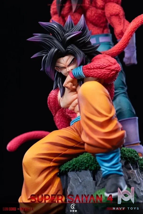 To youth Studio - Dragon Ball Super Saiyan 4 Son Goku & Vegeta resin statue Navy Toys anime figure