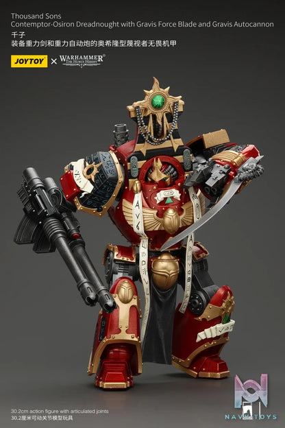 JOYTOY Studio – Warhammer ‘The Horus Heresy’ Thousand Sons Contemptor-Osiron Dreadnought With Gravis Force Blade And Gravis Autocannon JT8636 (Licensed)