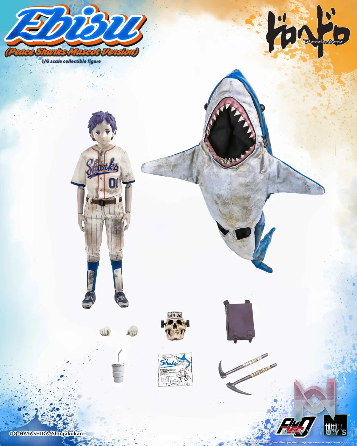 Threezero – Dorohedoro FigZero Ebisu (Peace Sharks Mascot Version) 3Z07150W0 (Licensed)