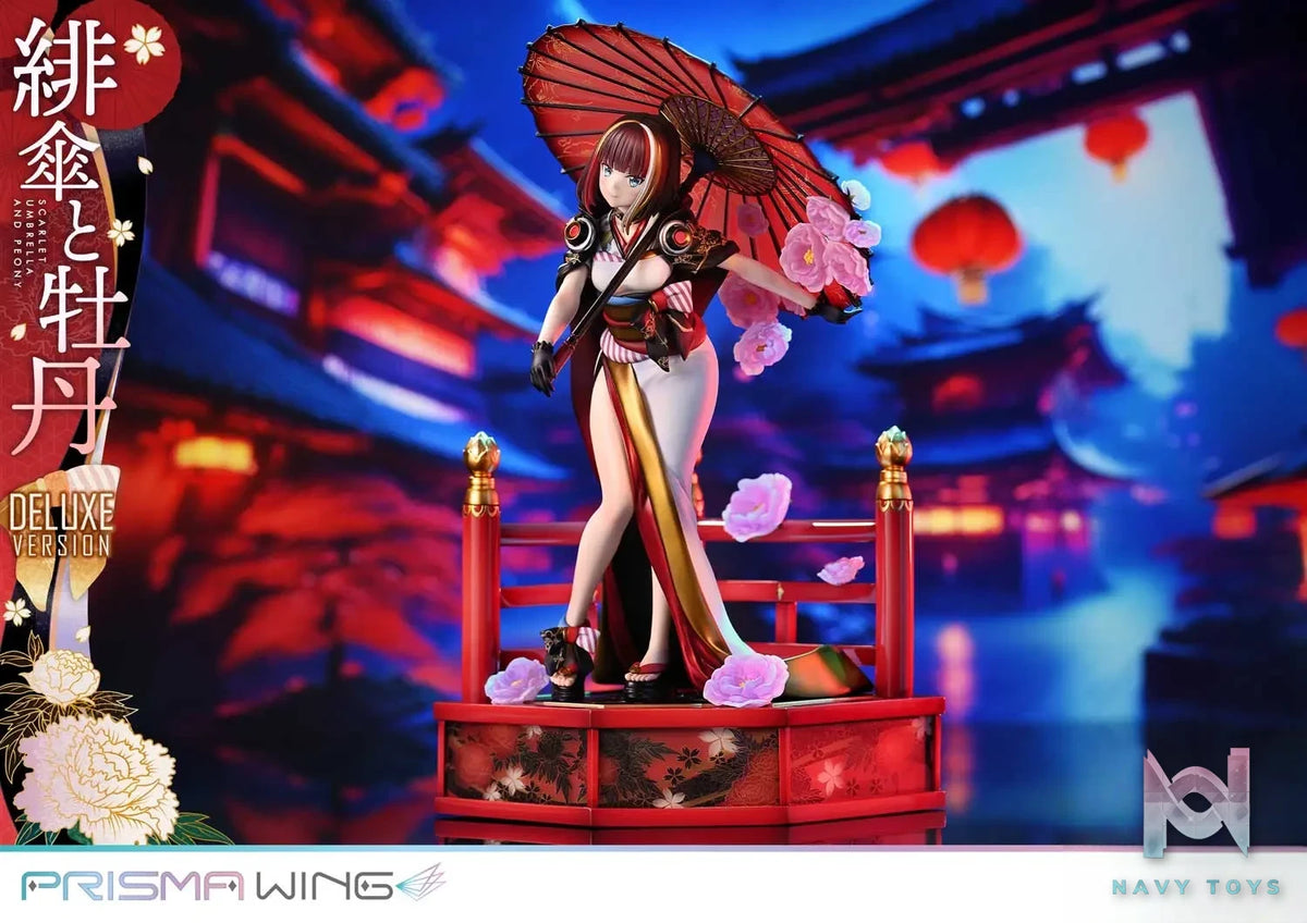 Prime 1 Studio & PRISMA WING Collection – fuzichoco original Illustration Scarlet Umbrella and Peony 1/7 Scale Pre-Painted Figure PWFZCC-01P PWFZCC-01PDX (Licensed)
