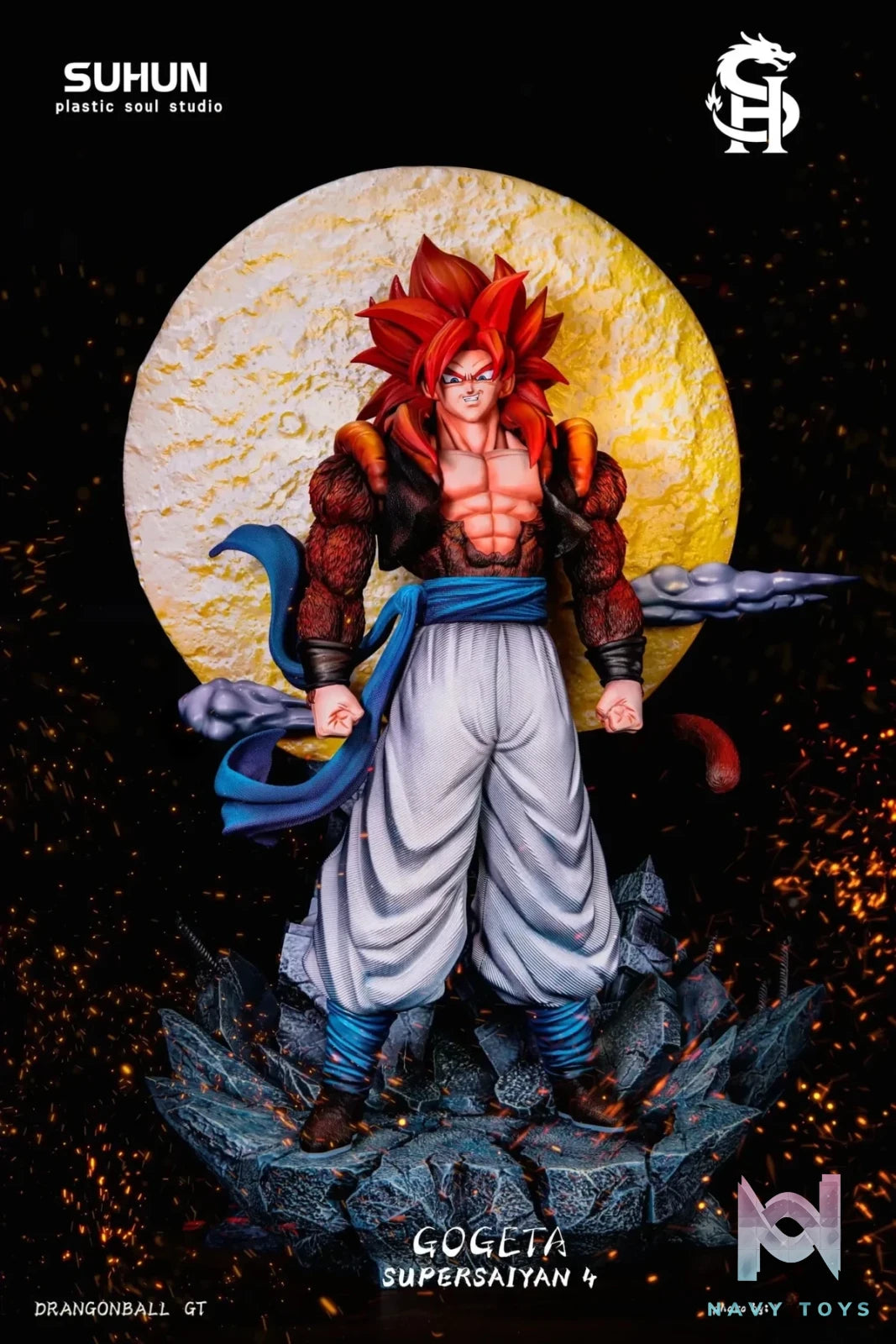 Plastic Soul Studio - Gogeta Super Saiyan 4 Dragon Ball resin statue Navy Toys anime figure