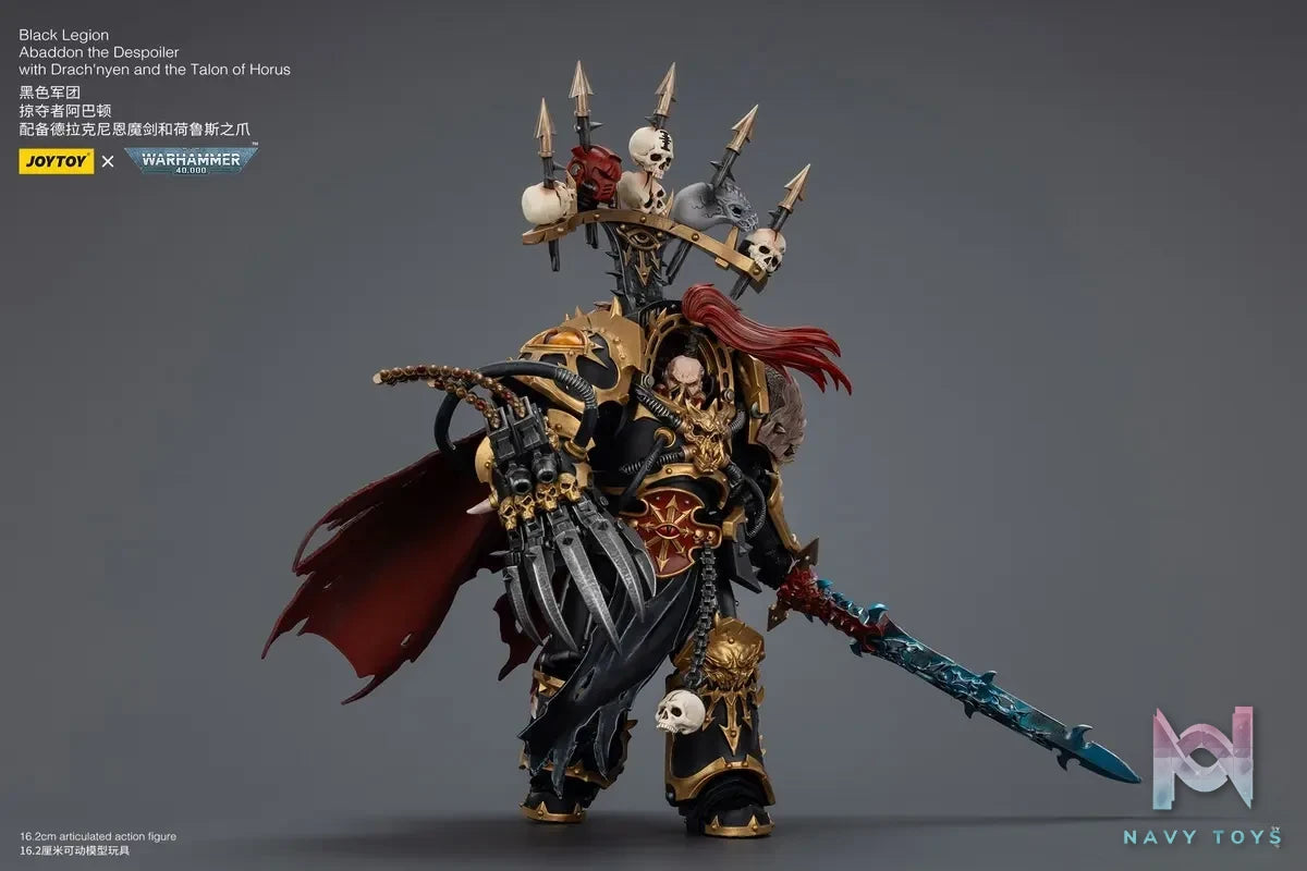 JOYTOY – 1/18 Black Legion Abaddon the Despoiler with Drach’nyen and the Talon of Horus JT02922 (Licensed)