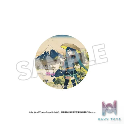 Presence – Katsushika Hokusai x Hatsune Miku Pinback Button 8Pack BOX (Licensed)