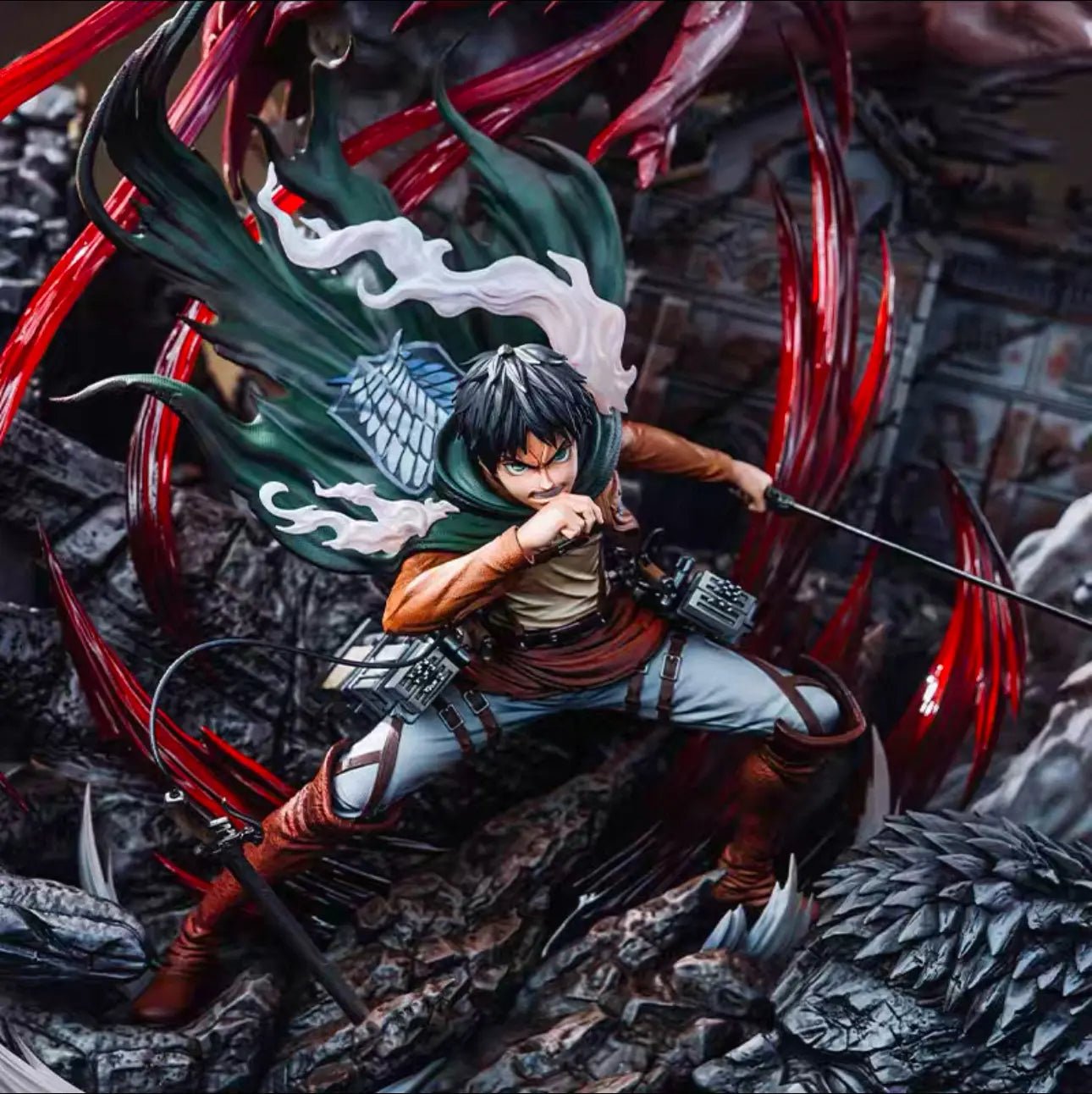 Hertz Studio - Attack on Titan 2 Eren Jaeger resin statue Navy Toys anime figure
