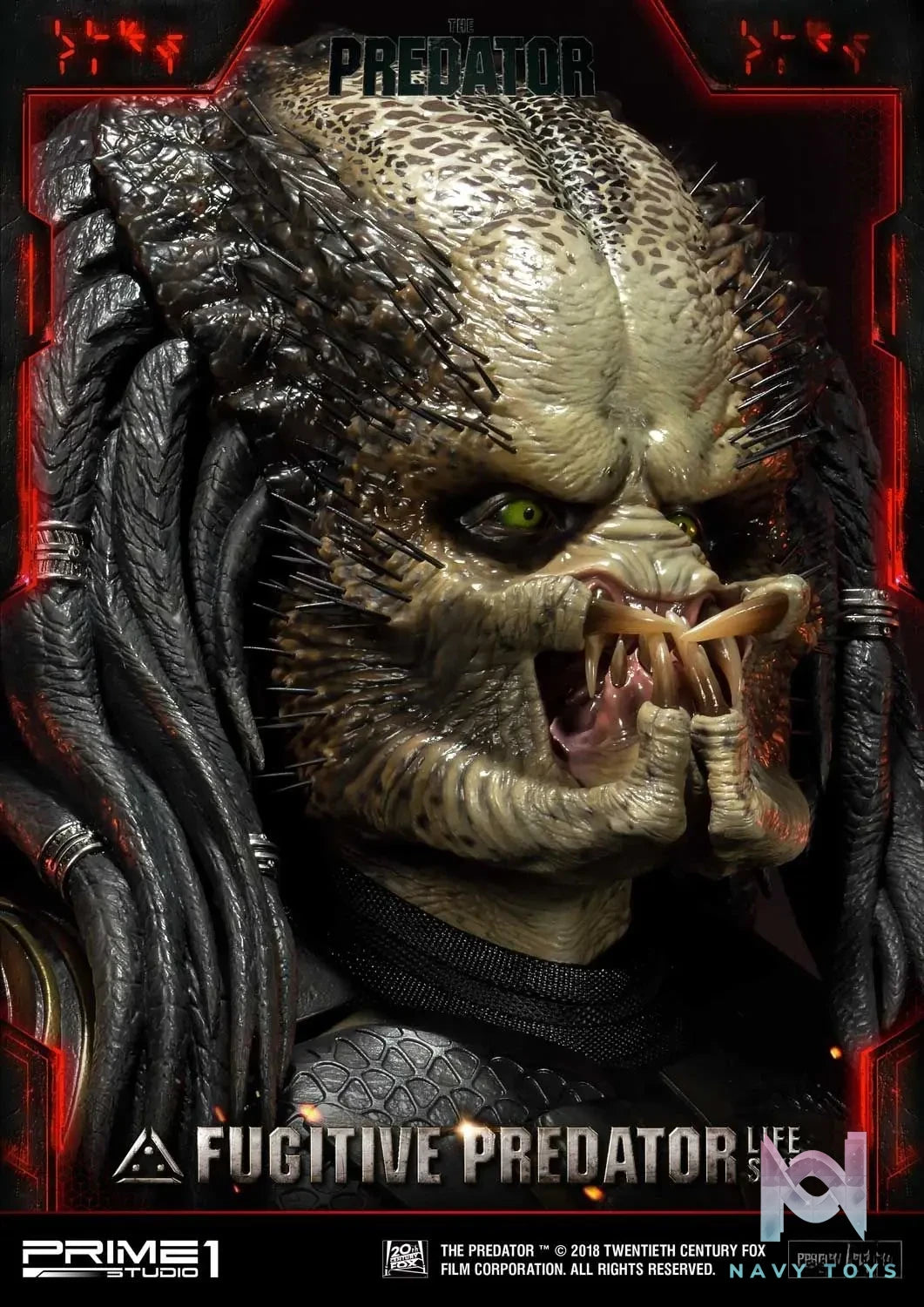 Prime 1 Studio – Life Size Bust The Predator (Film) Fugitive Predator LSTPR-01 LSTPR-01DX (Licensed)