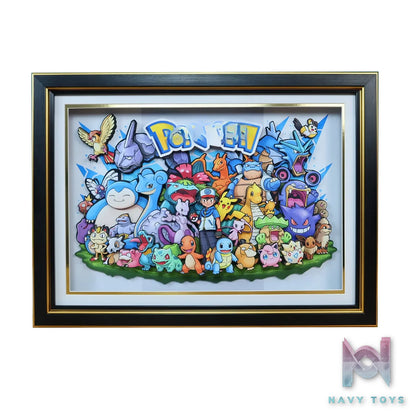 KALA HOME Studio – Pokémon Multiple Characters #04 3D Decorative Painting Pokémon
