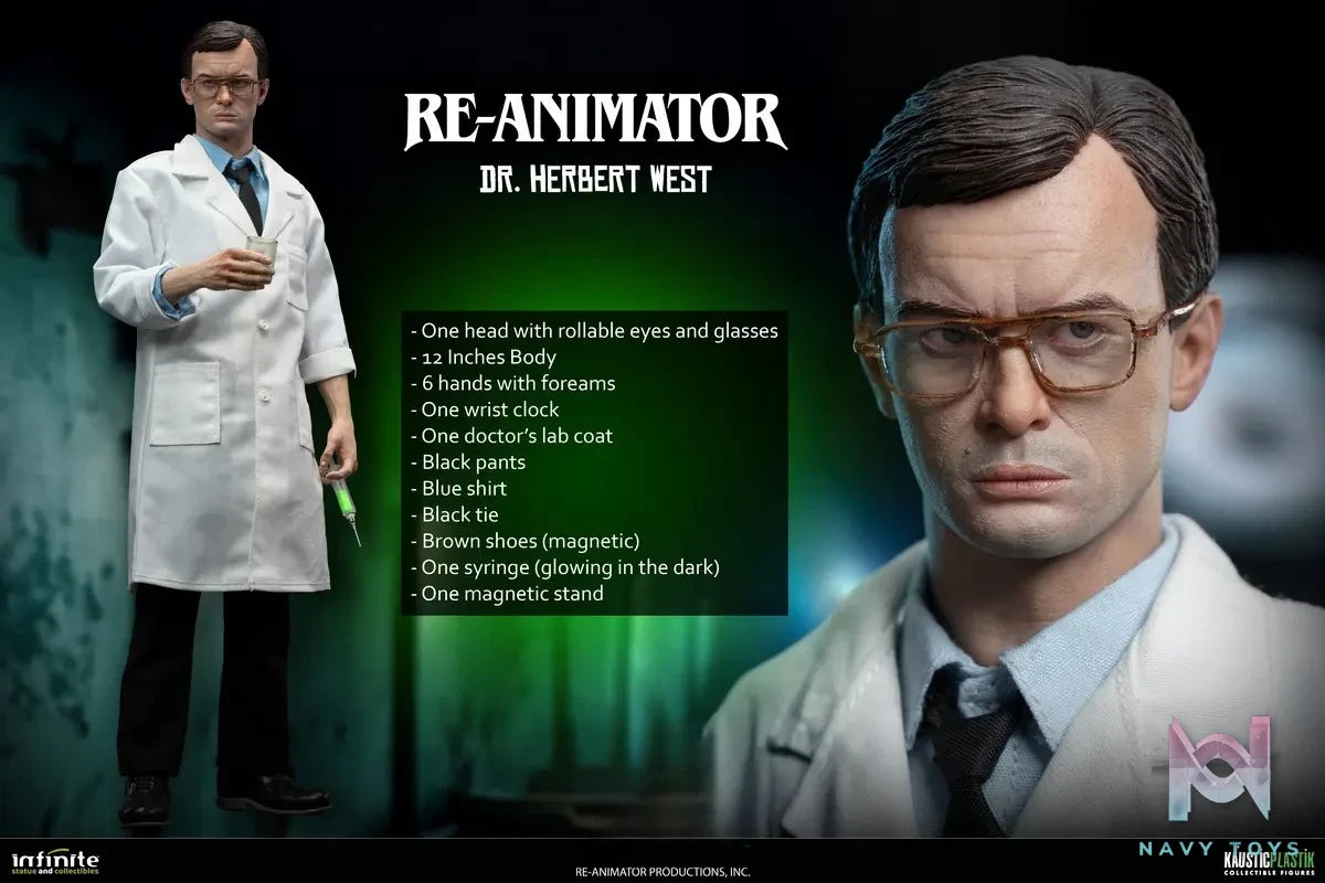Infinite Statue – RE-ANIMATOR DOCTOR HERBERT WEST 1/6 ACTION FIGURE (Licensed)
