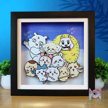 KALA HOME Studio – Chiikawa Multiple Characters 3D Decorative Painting Chiikawa