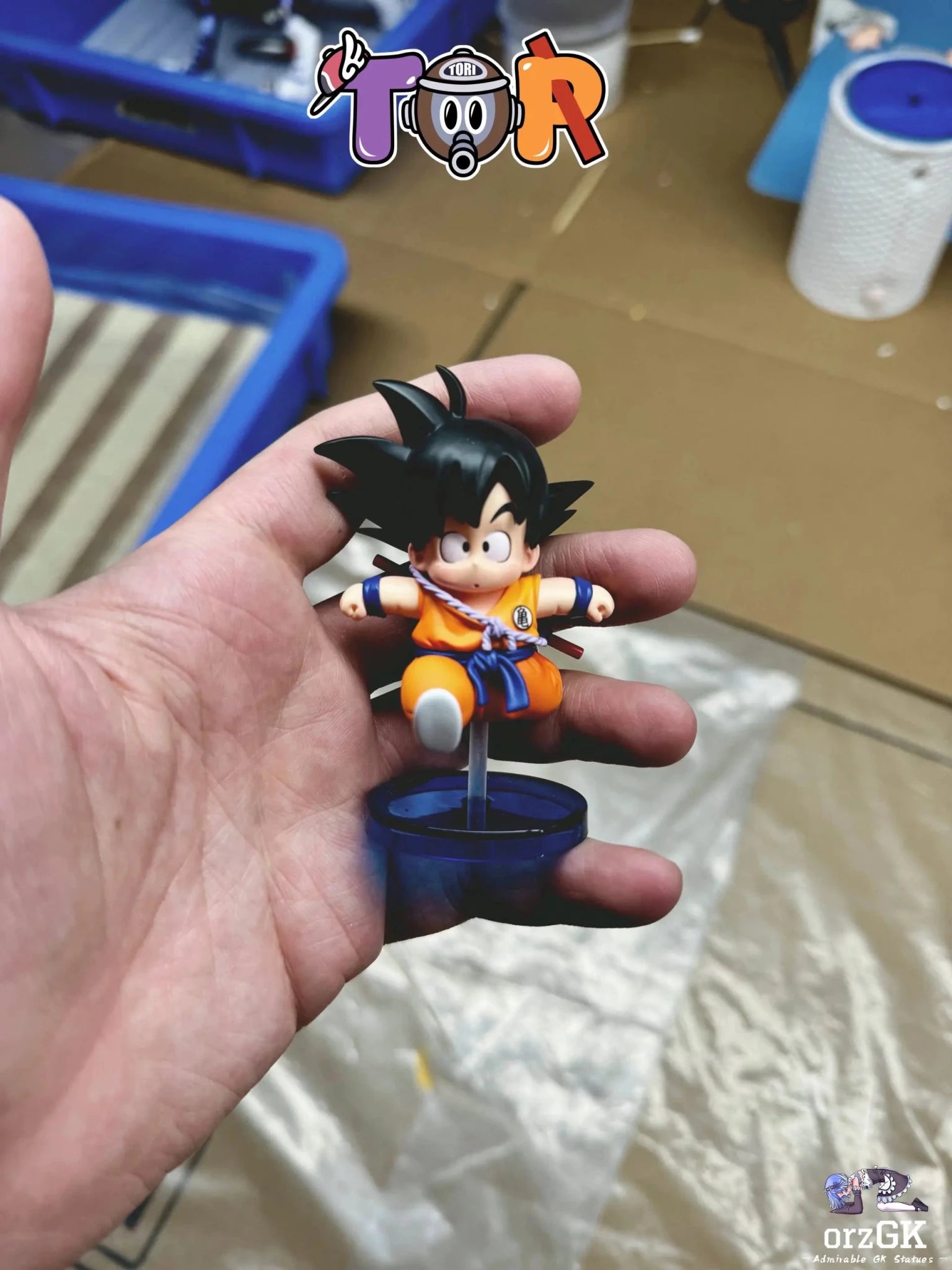 TOR Studio - WCF Little Goku Series 001 Running Little Goku Dragon Ball resin statue Navy Toys anime figure