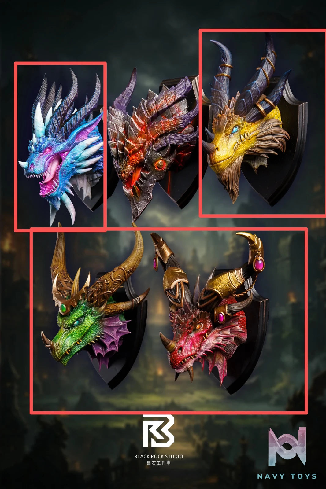 BR Studio – Five Dragon Aspects Fridge Magnet World of Warcraft