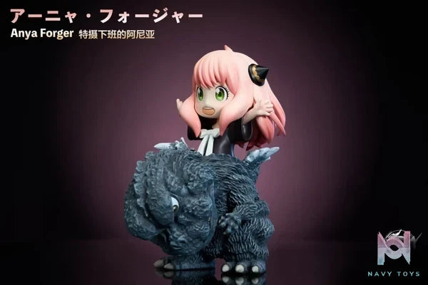 Hard Shell Studio - Spy x Family & Pokemon Pikachu and Anya cosplay Big Monster Series randomly interrupts Anya leaving the set after work resin statue Navy Toys anime figure