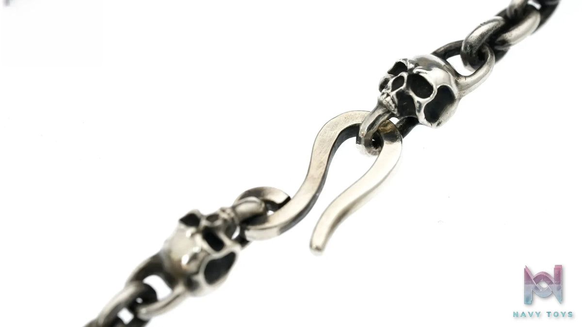 Raven Studio (silver jewelry) – 6.5mm Skull Curb Chain Necklace Original