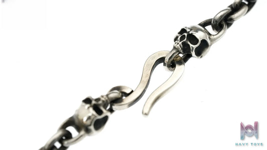 Raven Studio (silver jewelry) – 6.5mm Skull Curb Chain Necklace Original