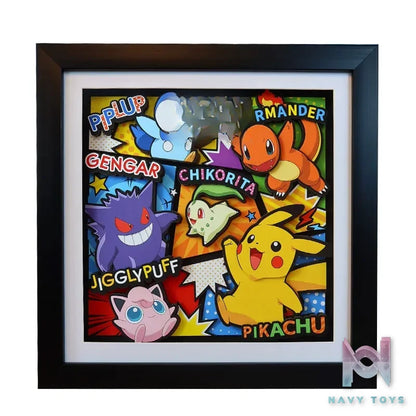 KALA HOME Studio – Pokémon Multiple Characters #14 3D Decorative Painting Pokémon