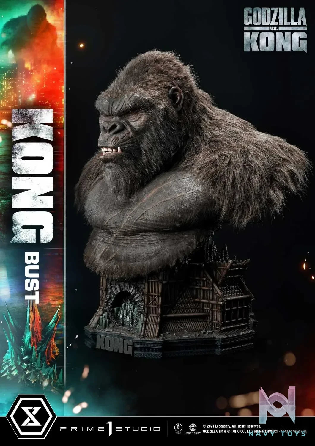 Prime 1 Studio – Life Size Bust Godzilla vs Kong Kong LSGVK-02 (Licensed)