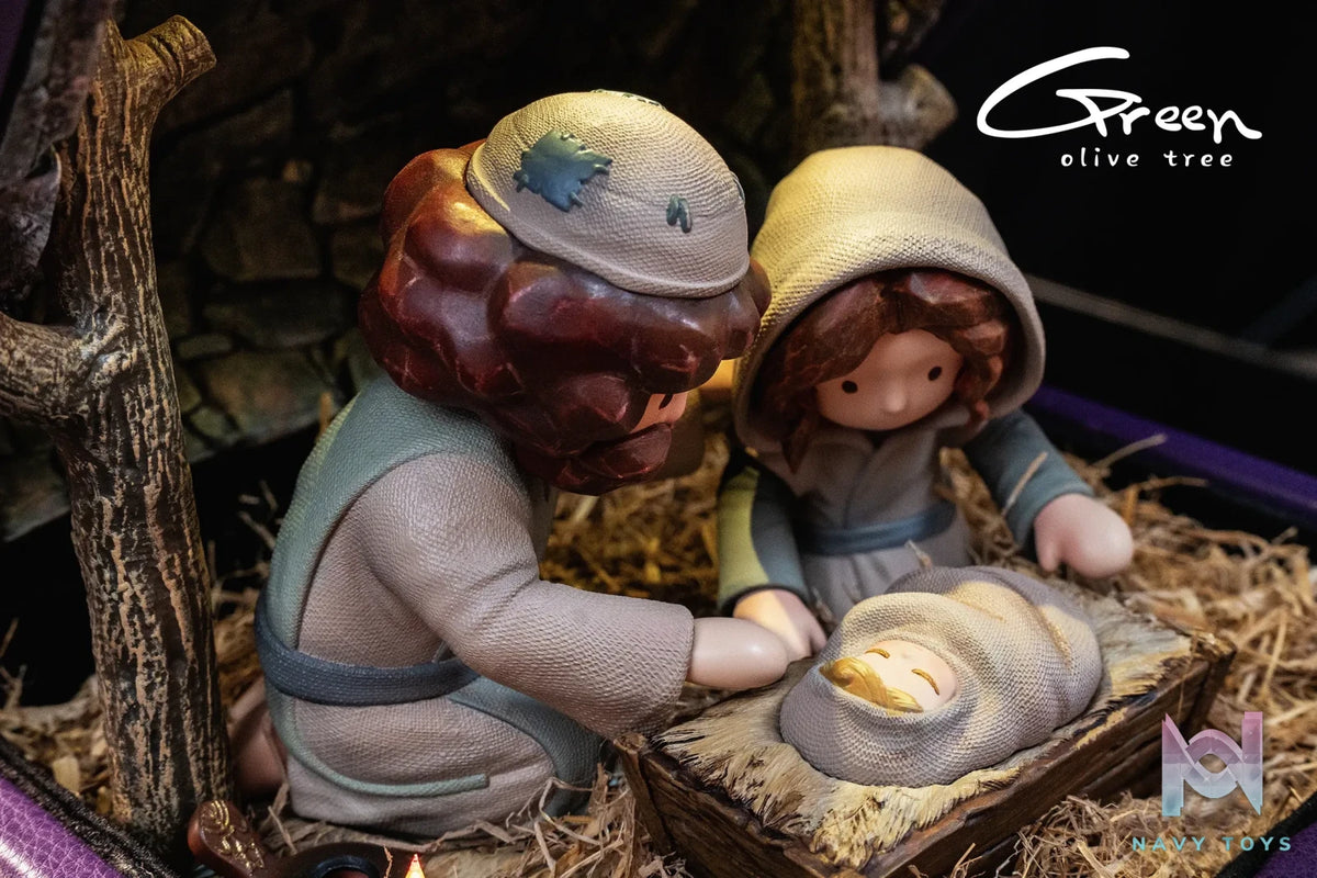 Green Olive Tree Studio – BOX Story Illustration Series-He Was Born in a Manger (Licensed)