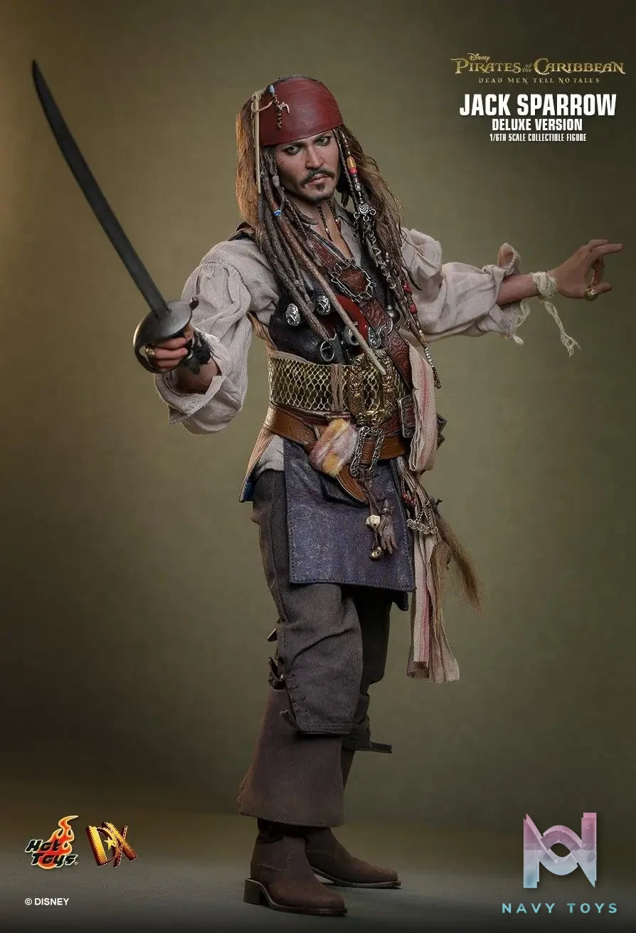 Hottoys – Pirates of the Caribbean: Dead Men Tell No Tales Jack Sparrow 1/6th scale Collectible Figure DX37 DX38 (Licensed)