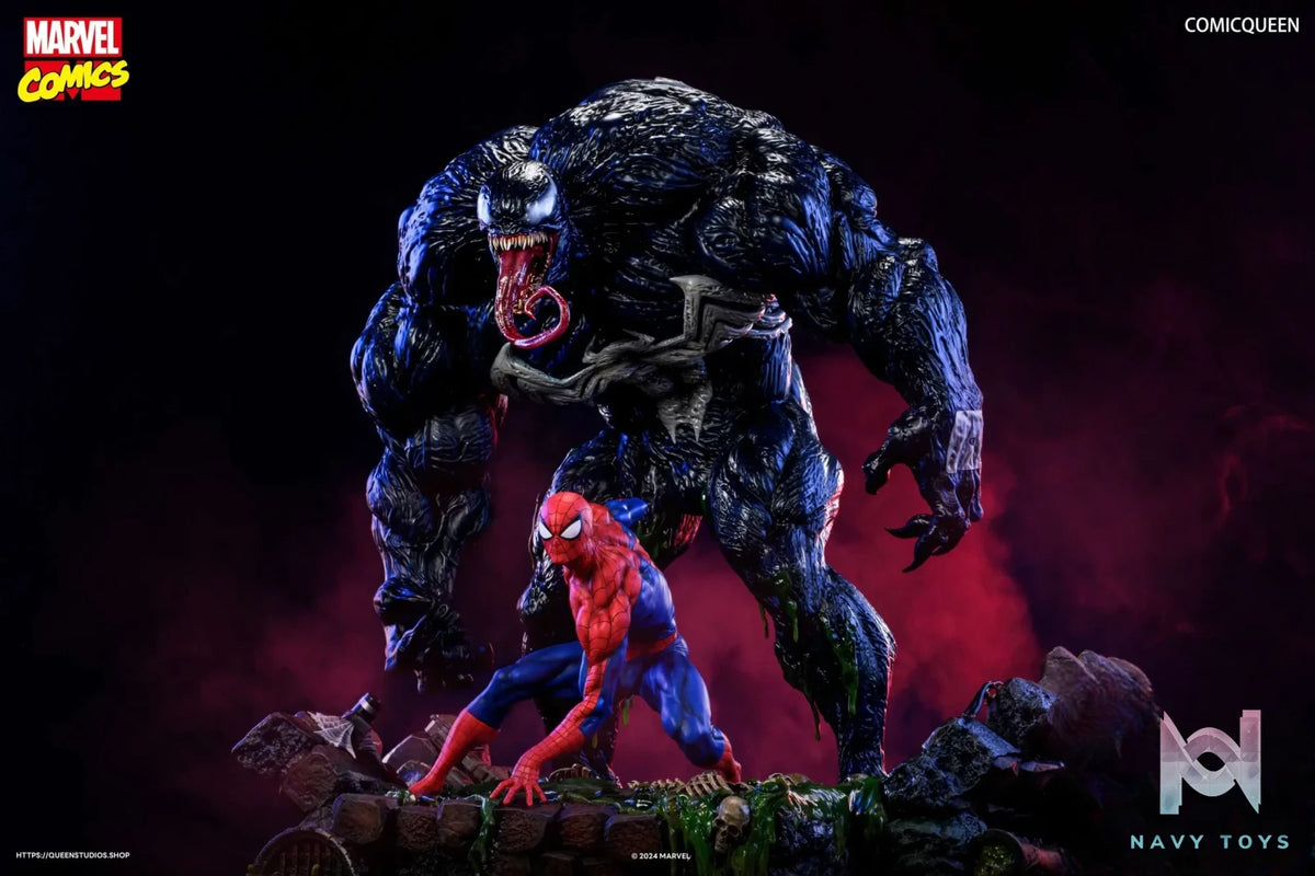Queen Studio – Marvel14 Spider-Man VS Venom Full Body Figure (Licensed)