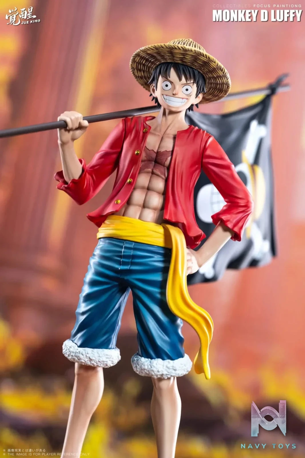 JUE XING Studio - One Piece Luffy Carrying the Flag resin statue Navy Toys anime figure
