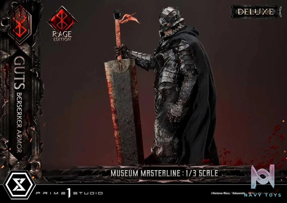 Museum Masterline Berserk Guts, Berserker Armor Rage Edition MMBR-03 MMBR-03DX MMBR-03DXS (Licensed) - Prime 1 Studio resin statue Navy Toys anime figure