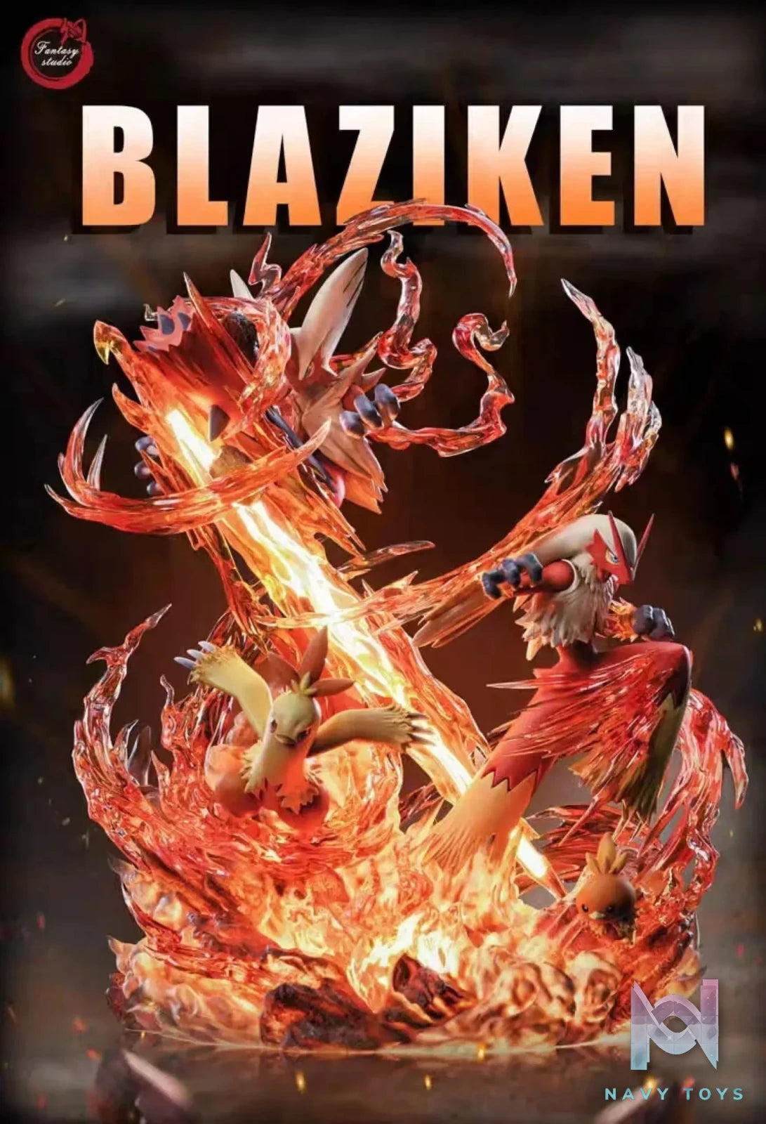 Fantasy Studio – Pokémon GX Evolution Series – Blaziken Family “Blaze Kick”