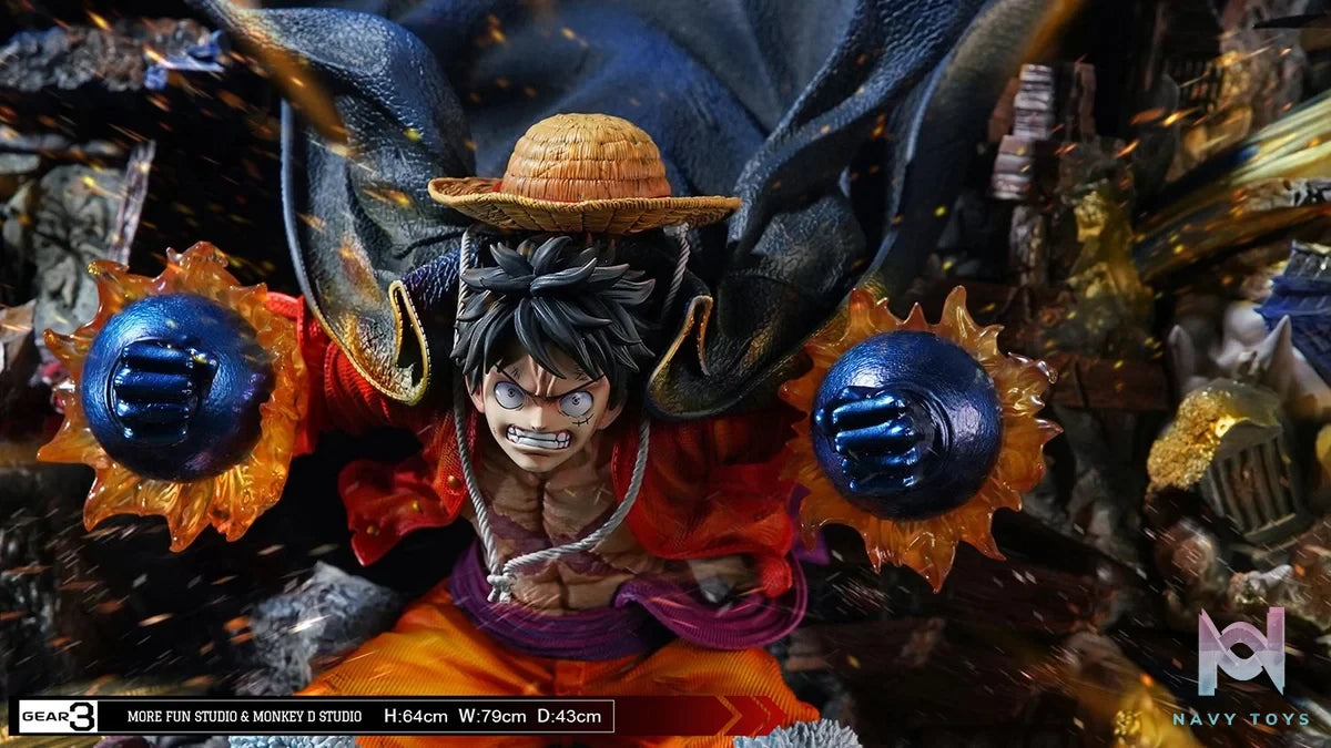 Luffy Gear 3 resin statue More Fun x Monkey D Studio anime figure